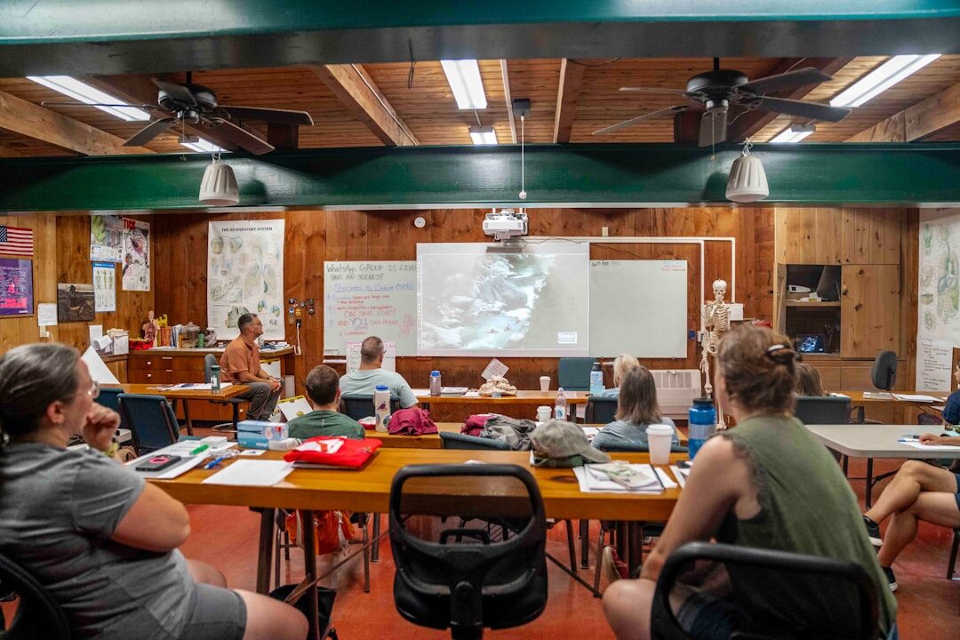 Workshop session with participants around a table